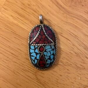 Turquoise chip Pendant